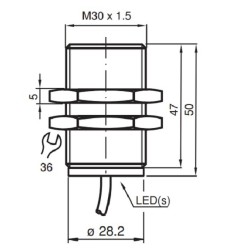Sensor indutivo tubular 15mm 2 fios + terra - NBN15-30GM60-WS PEPPERL+FUCHS