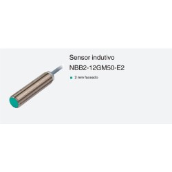 Sensor indutivo tubular 2mm 3 fios - NBB2-12GM50-E2 PEPPERL+FUCHS