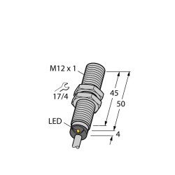 Sensor indutivo tubular 4mm 3 fios - Bi4-M12-AP6X