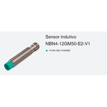 Sensor indutivo tubular 4mm conector 3 vias - NBN4-12GM50-E2-C-V1