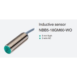 Sensor indutivo tubular 5mm 2 fios - NBB5-18GM60-WO PEPPERL+FUCHS