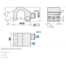 Sensor magnético MZP4-03VPS-AC0 cilindros com barra de perfil