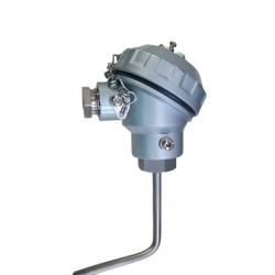 Sensor PT100 3 fios 6mm x 6mm haste curva 1/2BSP c/cabeçote