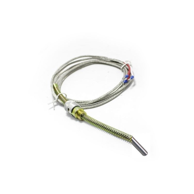 Sensor termopar tipo PT100 8mm 3 fios  c/baioneta 2MT