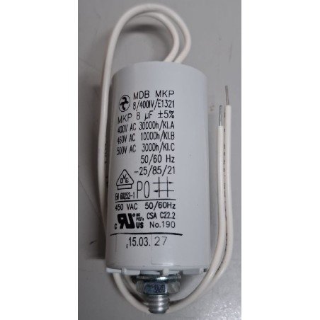 Capacitor de partida 8uf 400v MDB MKP ebmpapst