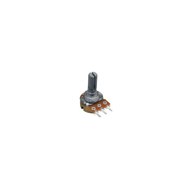 Potenciometro 500K carvão 16mm estriado