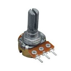 Potenciometro 250K carvão 16mm estriado