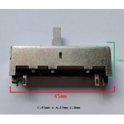 Potenciometro deslizante 5KB mono 45x15x8mm Alps