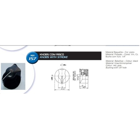 Knob 157 preto Joto