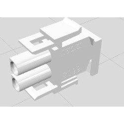 Conector 02 vias macho hylok 6,35mm 660502HM - Excon