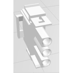 Conector 03 vias macho hylok 6,35mm 660503HM - Excon