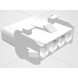 Conector 04 vias femea hylok 6,35mm 660504HF - Excon