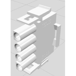 Conector 04 vias macho hylok 6,35mm 660504HM - Excon