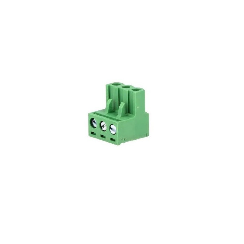 Conector AKZ950 03 vias 90º 5.08mm borne