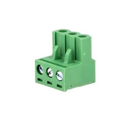 Conector AKZ950 03 vias 90º 5.08mm borne