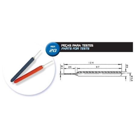 Ponta de prova joto REF:20 par preta/vermelha