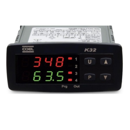 Controlador de tempo e temperatura K32 100-240Vca/Vcc K32P HCRRR - Coel