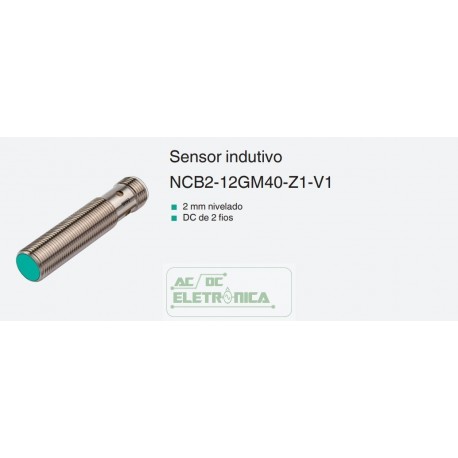 Sensor indutivo tubular 2mm 4 vias conector - NCB2-12GM40-Z1-V1 PEPPERL+FUCHS