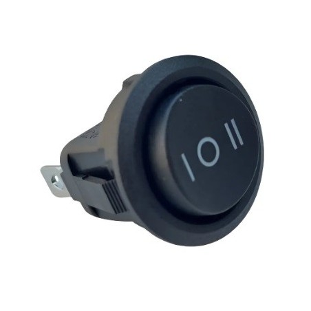 Chave gangorra KCD1-106-106 redonda 03 Posições on/off/on 01 polo 3t 6A 250v preta