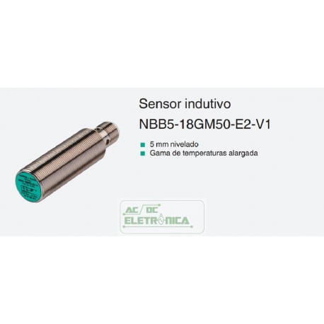 Sensor indutivo tubular 5mm 3 fios - NBB5-18GM50-E2-V1