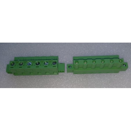 Conector AKZ960 06 vias 7.62mm Borne c/flange - 3ESDVM-06P DINKLE