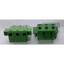 Conector AKZ960 03 vias 90º 7.62mm Borne c/flange -GSP001W-7.62-03P