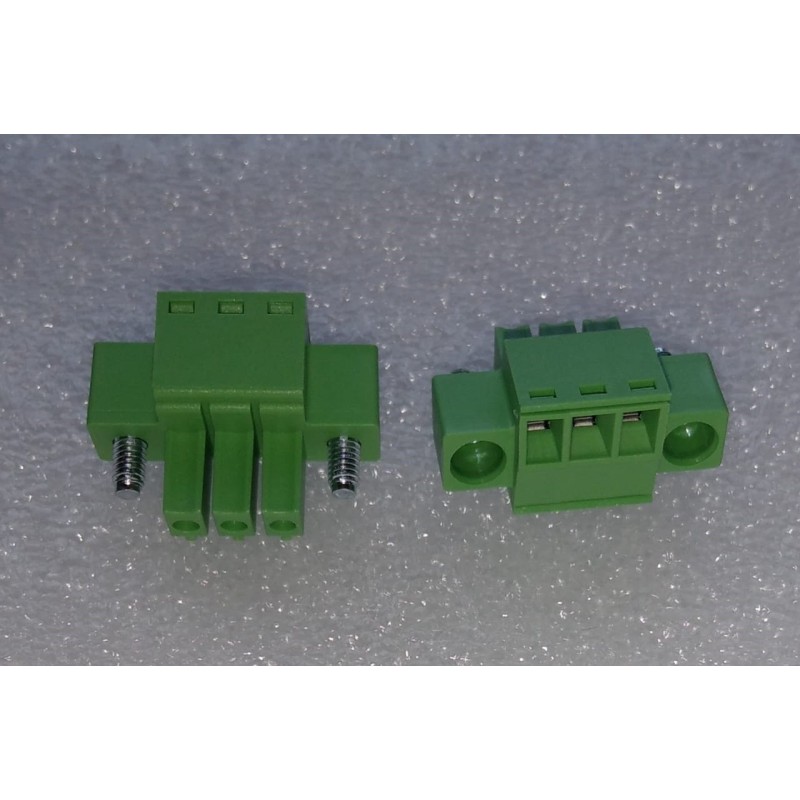 Conector 03 vias 3.50mm borne c/flange - EC350VM-03p