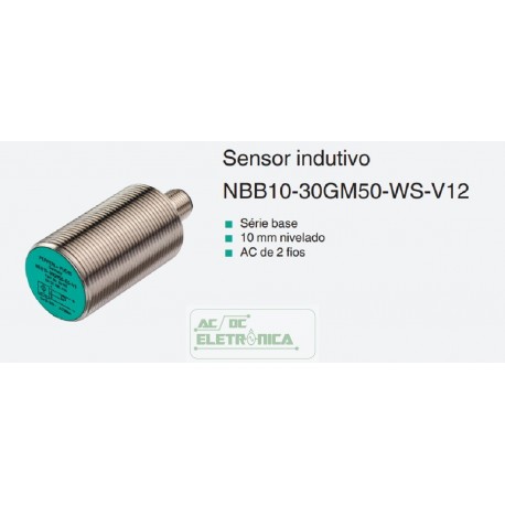 Sensor indutivo tubular 10mm 3 Pinos - NBB10-30GM50-WS-V12 PEPPERL+FUCHS