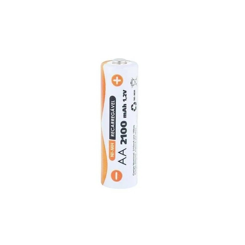 Bateria recarregavel 1,2V 2100mAh AA  Ni-MH c/02pç