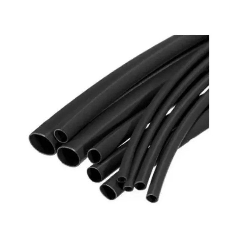 Tubo termo retratil 1,5mm preto 1,5mm/0,75mm
