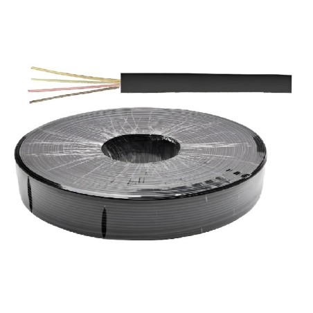 Cabo 04 vias chato telefone preto