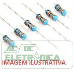 Resistor 27K 1/2w 1% precisão - Marrom roxo preto vermelho