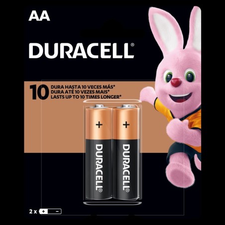 Pilha 1.5V AA Alcalina 15x50mm Duracell C/2
