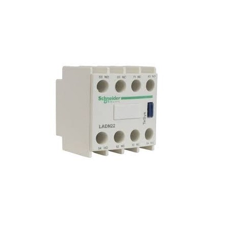 Bloco de contato auxiliar frontal LADN22 2NA 2NF - Schneider