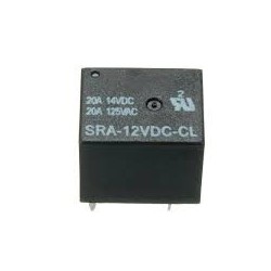 Relé 12v 20 Amp 01 contato reversivel 5 pinos mini  SRA-12VDC-CL
