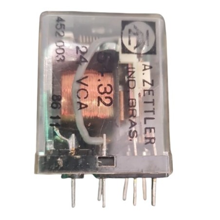 Relé 24Vca 54.32 2 contatos 8 pinos - Finder/A.zettler