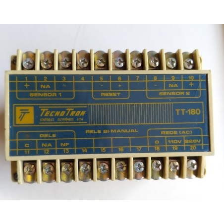 Relé Bimanual capacitivo 12vcc NPN-NA 110/220Vca TT-180(usado)