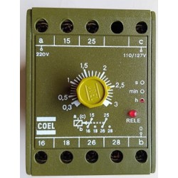 Relé de tempo analógico 0~3 segundos 110/220v P2E 3 HS Coel