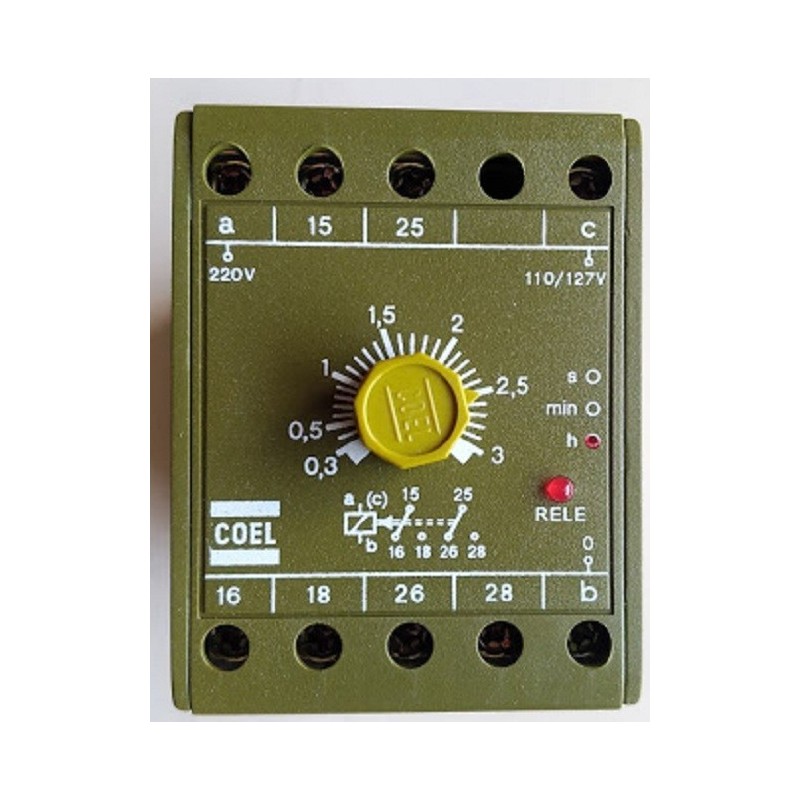 Relé de tempo analógico 0~3 segundos 110/220v P2E 3 HS Coel