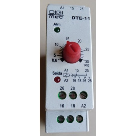 Relé de tempo 0~30 segundos 110v DTE-11 DIN