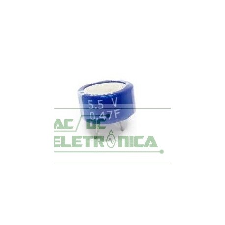 Capacitor supercap 0,47F 5,5v - 13x6mm