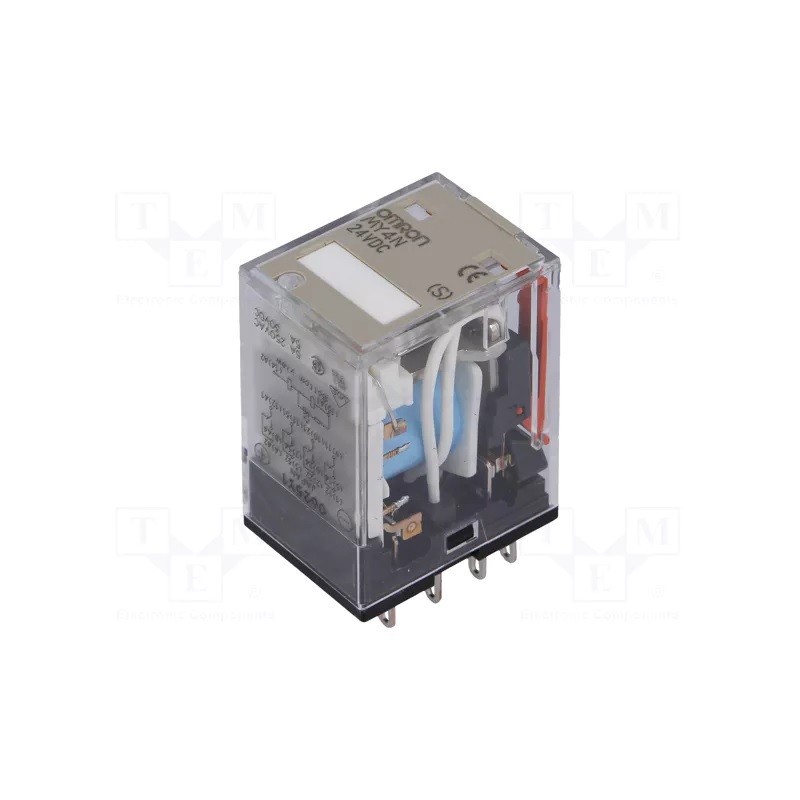 Relé 24Vcc 5 Amp 4 contatos MY4N