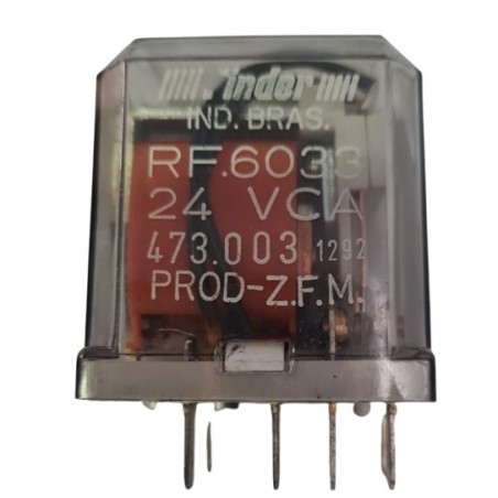 Relé 24Vca 11 pinos RF.6033 - Finder