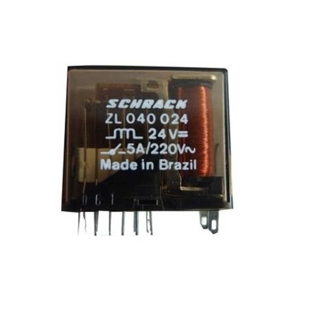 Relé 24V 14 pinos ZL 040024 - Schrack
