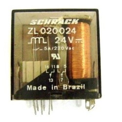 Relé 24Vca 8 pinos ZL 020024 - Schrack
