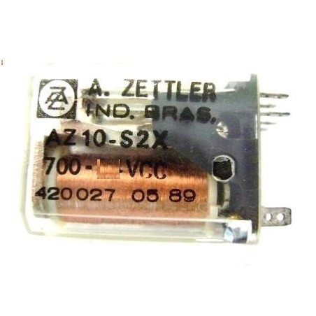 Relé 12Vcc 8 pinos RF. AZ 10-S2X - A. Zettler