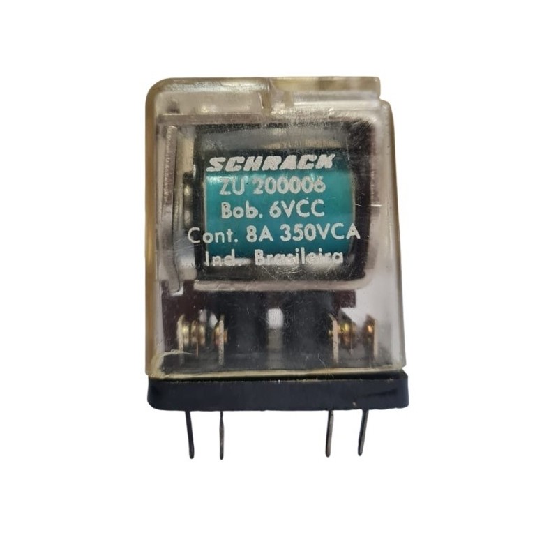 Relé 6Vcc 8 pinos ZU200006 - Schrack