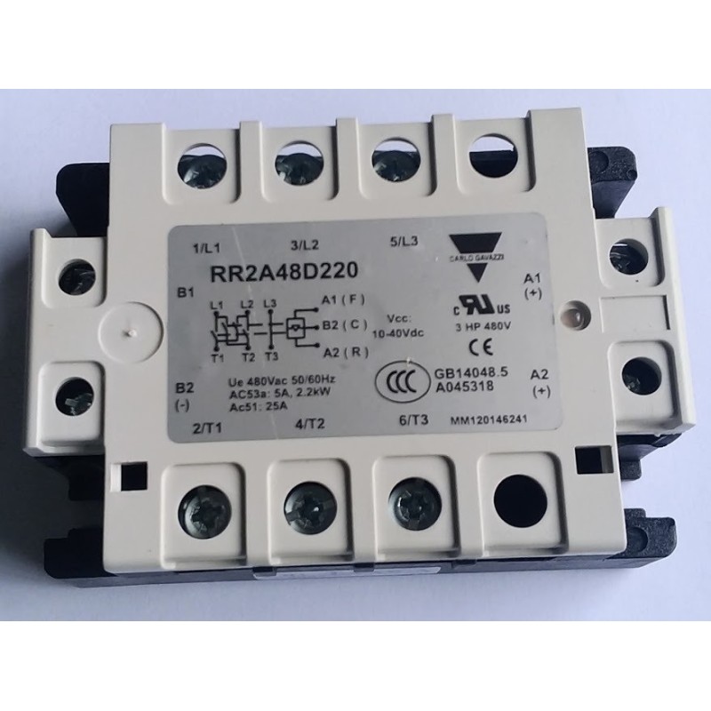 Relé de estado sólido RR2A48D220 2,2KW 480V (Rele Controle de Motor)