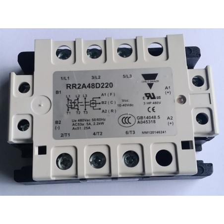 Relé de estado sólido RR2A48D220 2,2KW 480V (Rele Controle de Motor)