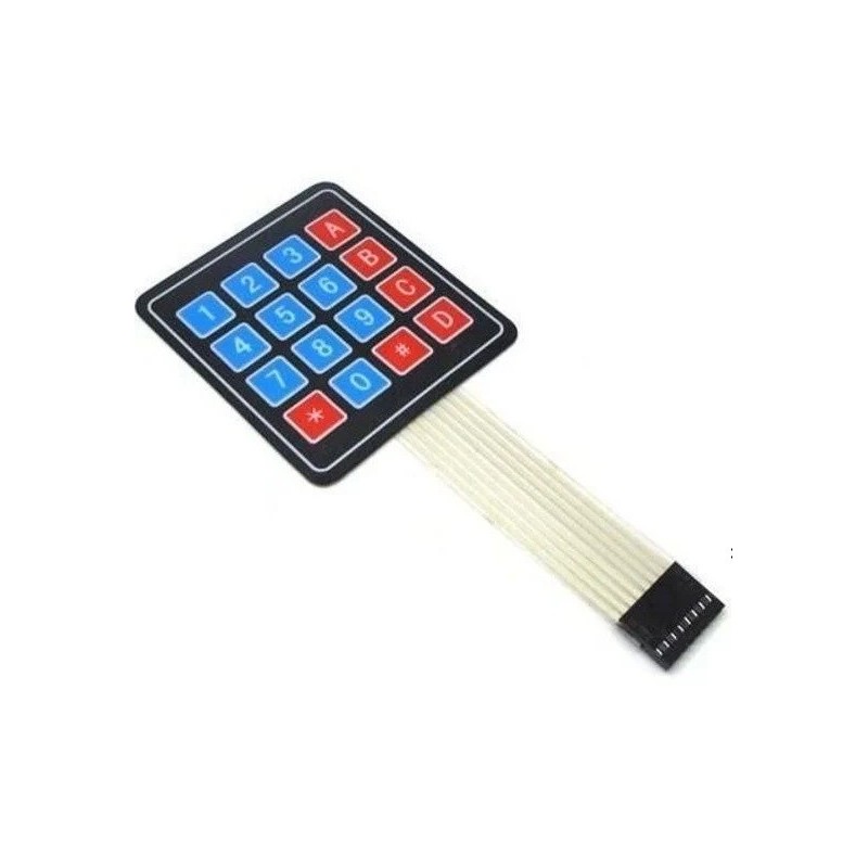 Teclado matricial de membrana 16 teclas